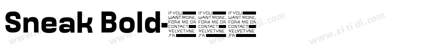 Sneak Bold字体转换